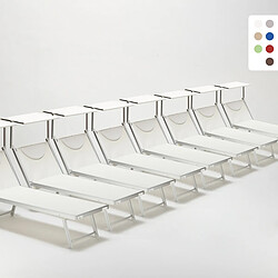 Beach and garden design bain de soleil Santorini - Blanc