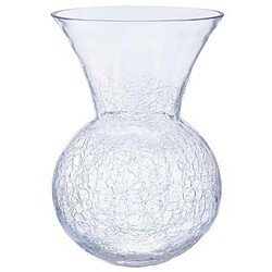 Vase Verre Craquelé Boule 28cm Transparent