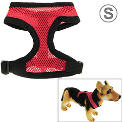 Wewoo Harnais molletonné - Rouge S Harnais pour chien - Réglable, confortable - Polyester maillage