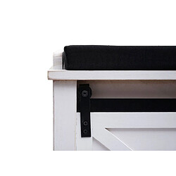 Mendler Banc vestiaire avec rangement - Blanc