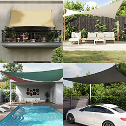 vidaXL Voile de Parasol 4x6 m Marron - Tissu Oxford Voile marron - Résistant UV/eau - Tissu oxford - Installation aisée