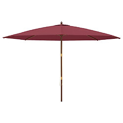 Avis vidaXL Parasol de jardin 400x273 cm - Rouge bordeaux