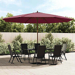 vidaXL Parasol de jardin 400x273 cm - Rouge bordeaux