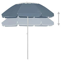 vidaXL Parasol de Plage - Bleu