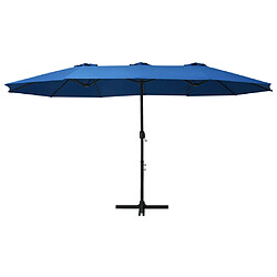 vidaXL Parasol d'extérieur - 460x270 cm Bleu