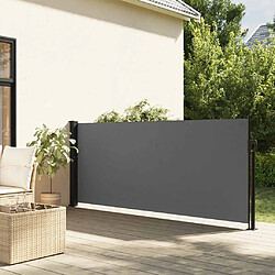 vidaXL Auvent latéral rétractable Anthracite 100x500 cm Auvent rétractable - Polyester anti UV/eau - Fixation mur/sol