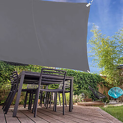 relaxdays Voile d'ombrage carré - Gris 5x5 m