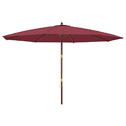 vidaXL Parasol de jardin 400x273 cm - Rouge bordeaux