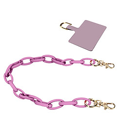 MOXIE Bijou Téléphone Chaîne Grosse Maille 58cm Milano Violet