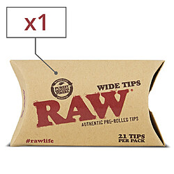 Avis Raw Filtres Carton Wide Pré Roulés - 1 boîte