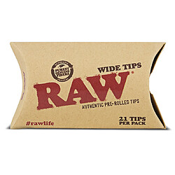 Filtres Carton Wide RAW Pré Roulés - x20