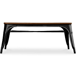 ICONIK INTERIOR Banc Design Industriel - Bois et Métal - Stylix Turquoise