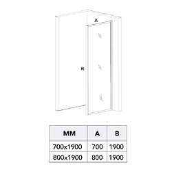 Acheter Kiamami Valentina Porte de douche niche 150x70 cm