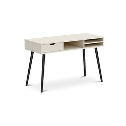 Avis ICONIK INTERIOR Bureau en Bois avec Tiroir - Design Scandinave - Beckett Bois naturel