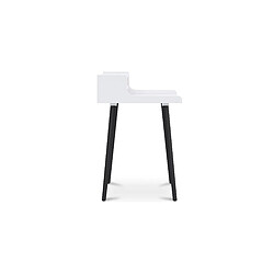Acheter ICONIK INTERIOR Bureau en Bois avec Tiroirs - Design Scandinave - Thora Bois Naturel / Blanc