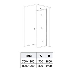 Kiamami Valentina Porte de douche 120cm - City pas cher