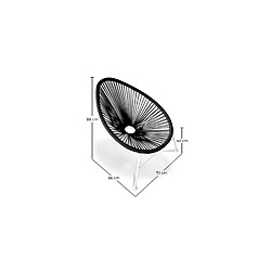 ICONIK INTERIOR Chaise d'extérieur - Chaise de jardin d'extérieur - Acapulco Noir pas cher