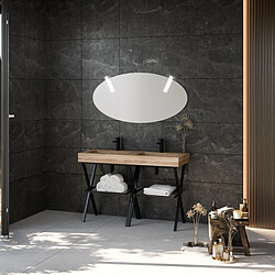 Kiamami valentina Diamante meuble salle de bain double vasque - Chêne