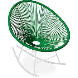 ICONIK INTERIOR Chaise d'extérieur - Chaise de jardin - Chaise à bascule - Nouvelle édition - Acapulco Vert