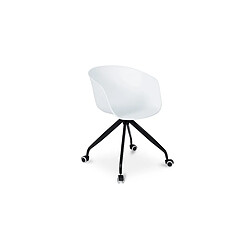 Avis ICONIK INTERIOR Chaise de bureau avec accoudoirs - Chaise de bureau avec roulettes - Guy - Joan Jaune