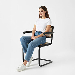 Avis ICONIK INTERIOR iconik_interior Chaise Bois & Rotin Noir