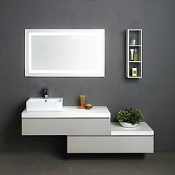 Kiamami Valentina Meuble de Salle de Bain - Gris Perle