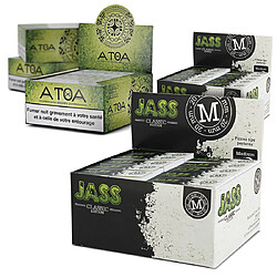Pack Feuilles Atoa Slim Brown et Tips Jass
