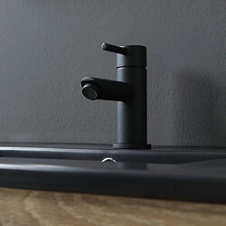 Kiamami Valentina kiamami_valentina Meuble suspendu chêne Lavabo noir