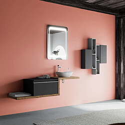 Kiamami valentina ensemble meuble salle de bain - Gris foncé