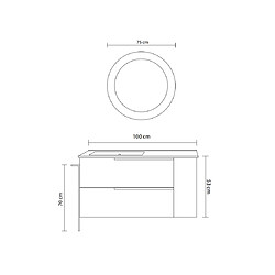 Kiamami valentina meuble salle de bain New York - Gris cendré pas cher