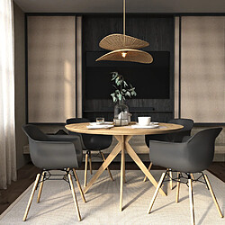 Avis ICONIK INTERIOR Chaise de Salle à Manger - Design Scandinave - Pieds en Bois - Lot de 4 - Nordika Jaune