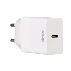 Simon Chargeur Mural - Blanc Chargeur mural avec USB - Puissance 20W - Design compact