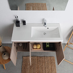 Avis Kiamami valentina meuble haut salle de bain avec miroir - Bois