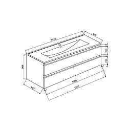 Kiamami valentina Meuble salle de bains avec miroir - Chêne pas cher