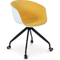 ICONIK INTERIOR Chaise de Bureau Jodie - Jaune