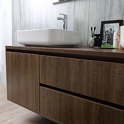 Kiamami Valentina Meuble salle de bain Siena - Noyer foncé