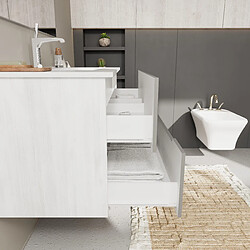 Acheter Kiamami valentina Meuble salle de bain avec miroir - Gris