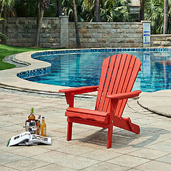 Acheter ICONIK INTERIOR Chaise d'extérieur en bois avec accoudoirs - Chaise de jardin Adirondack - Adirondack Bleu