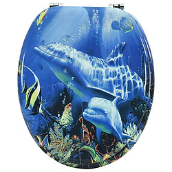 Avis vidaXL Siège WC MDF Dauphins