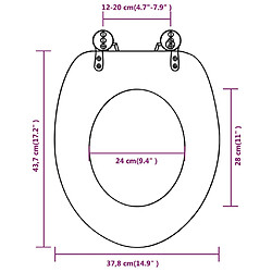 vidaXL Sièges Toilette Vieux Bois - Lot de 2 pas cher