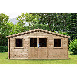 Habitat Et Jardin Abri de jardin bois Alex - 20.20 m² - 4.80 x 4.00 x 2.39 m - 28 mm