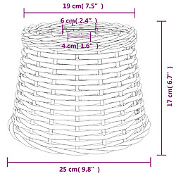 vidaXL Abat-jour Ø25x17 cm - Blanc pas cher