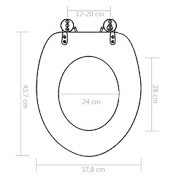 vidaXL Sièges WC MDF - Lot de 2 pas cher