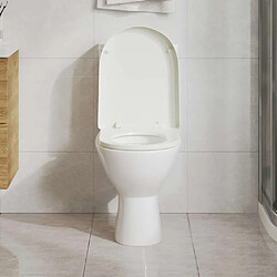 Avis vidaXL Siège WC Carré Blanc