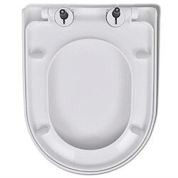 Helloshop26 Abattant WC fermeture douce libération rapide - Blanc pas cher