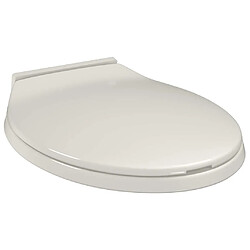 Avis VidaXL Siège Toilette Gris Clair Ovale