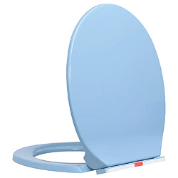 Avis vidaXL Siège WC Bleu - Ovale
