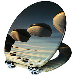 Helloshop26 Abattant WC MDF stones grey