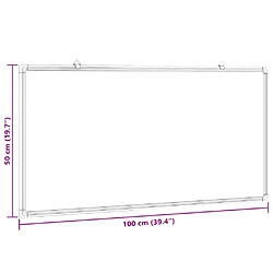 VIDAXL Tableau blanc magnétique 100x50 cm pas cher