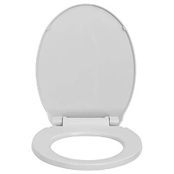 Avis vidaXL Siège WC Fermeture Douce Gris Clair